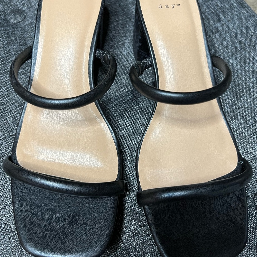 Black Square Toe Heel